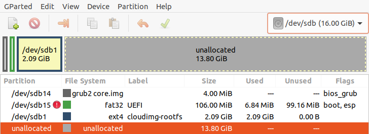 /dev/sdb with partitions